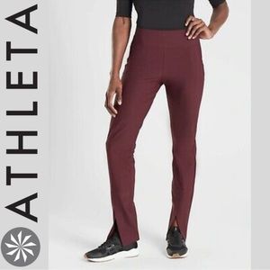 Athleta Interstellar Tight/Legging - Women’s 6 - Burgundy/Purple - Split hem